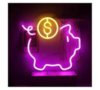 GERLJ enseigne lumineuse au néon Lettres colorées Intérieur Luminaires USD Dollar En Forme De Néon Mur Art Logo Acrylique Enseignes Au