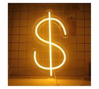 GERLJ enseigne lumineuse au néon Lettres colorées Intérieur Luminaires USD Dollar En Forme De Néon Mur Art Logo Acrylique Enseignes Au
