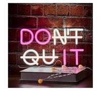 GERLJ enseigne lumineuse au néon Ne renoncez pas ! Enseigne lumineuse néon « Don't Quit » pour décoration murale festive et esthétique multifonctionnelle