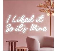 GERLJ enseigne lumineuse au néon Panneau néon «Je l'aime, c'est à moi» - Décoration de salle pour fête, maison, chambre, bar, 42 x 20 cm(Blanc)