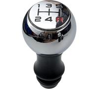 GERLJ Pommeau de Levier de Vitesse Pommeau de Levier de pour Vitesse chromé Mat pour Peugeot 106 206 306 406 107 207 307 407 301 308 2008 3008(Chrome Black Red K)