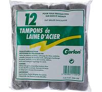 Gerlon Sachet de 12 Tampons pour travaux fins sur Bois/metaux, Gris