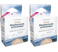 Gerlon - Savon Fiel de Bœuf 100g - Détache les Tâches mêmes Incrustées - Entrprise Familiale de la Baie de Somme - Fabriqué en France (Lot de 2)
