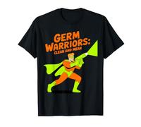 Germ Warriors : Design de Super-héros Propre et méchant T-Shirt