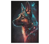 German Berger Dog 1000 Pièces Puzzle en Bois pour Adultes EnfFourmis, Puzzles Impossible, Jeu D'adresse pour Toute La Famille, 78×53cm