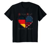 German Blood American Heart: Allemands pour Les Hommes Heritage T-Shirt, Enfant, Noir, 3 Ans