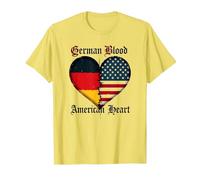 German Blood American Heart: Allemands pour Les Hommes Heritage T-Shirt, Homme, Citron, 3XL