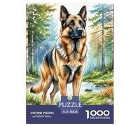 German Chien Berger Puzzle Jigsaw 1000 Pièces Puzzles 38x26cm/1000pcs pour Enfants Cadeau Chien Jeu D'Intelligence Pression Réduite DIY Carton