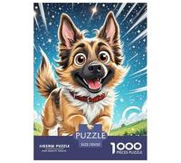 German Chien Berger Puzzle Jigsaw 1000 Pièces Puzzles 70x50cm/1000pcs pour Enfants Cadeau Chien Jeu D'Intelligence Familial DIY Carton