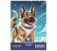 German Chien Berger Puzzle Jigsaw 1000 Pièces Puzzles 70x50cm/1000pcs pour Enfants Cadeau Chien Jeu D'Intelligence Familial DIY Carton