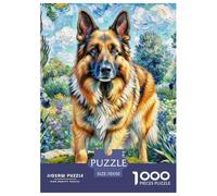 German Chien Berger Puzzles Jigsaw 1000 Pièces Puzzles 70x50cm/1000pcs pour Adultes Et Enfants Cadeau Chien Jeu D'Intelligence Familial Bricolage Carton