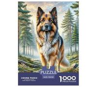 German Chien Berger Puzzles Jigsaw 1000 Pièces Puzzles 70x50cm/1000pcs pour Adultes Et Enfants Cadeau Chien Jeu D'Intelligence Pression Réduite DIY Carton