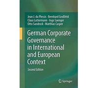 German Corporate Governance In International And European Context