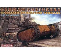 German Engineers W/GOLIATH Demolition Vehicles Plastique Kit 1:3 5 Model