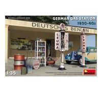 Maquette Diorama German Gas Station 1930-40s |miniart|35598| 1:35