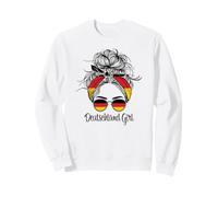 German Girl Deutschland Flag Messy Bun Germany Roots Sweatshirt