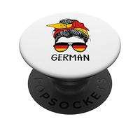German Girl German Heritage Germany Flag PopSockets PopGrip Adhésif