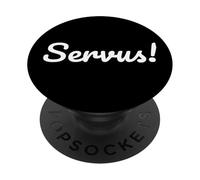 German Greeting Servus for Southern Germans and Austrians PopSockets PopGrip Adhésif