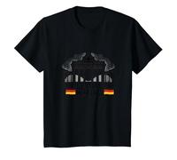 German Heritage Porte de Brandebourg Berlin Pride Patriotique T-Shirt, Enfant, Noir, 4 Ans