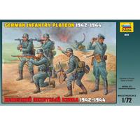 German Infantry Platoon WWII 1942-1944 Plastique Kit 1:72 Model Zvezda