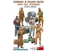 MiniArt 1:48 - Pilotes allemands/italiens avec soldats DAL