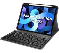 German Keyboard Case with Pen Holder for iPad Air 11 inch M2 2024 / iPad Air 5 2022 / Air 4 Gen 2020 10.9 Inch Ultra Slim with Removable Magnet Wireless Keyboard