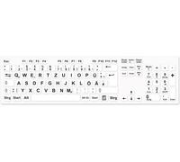 German Keyboard Sticker I Keyboard Sticker White with Black Letters I 8 x 8 mm I for PC and Laptop-Perfect Replacement for Any I HIN183 Keyboard