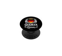 German Queen Germany Flag Proud German Woman PopSockets PopGrip Adhésif
