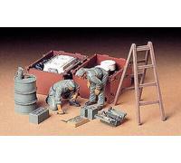 German Réservoir Moteur Maintenace Crew Set 1:3 5 Figurine Plastique Model Kit