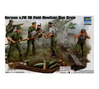 German S.fh 18 Field Howitzer Gun Crewéquipage Allemand S.fh 18 Au 1/35 Par Trum