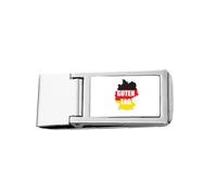 German Salutation Hello Map Outline Pince à billets en acier inoxydable