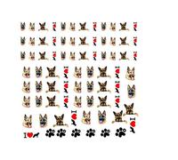 German Shepherd Alsatian Collection Dog (Berger allemand Alsatian - Nail Art Decals)