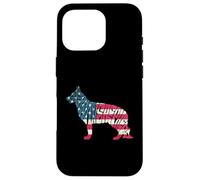 German Shepherd American Flag 4th of July Funny Dog Lover Coque pour iPhone 16 Pro