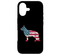 German Shepherd American Flag 4th of July Funny Dog Lover Coque pour iPhone 17