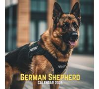 German Shepherd Calendar 2026: Loyal Working Dog Portraits • U.S. Dates Pre-listed • Daily Grid View • Glossy Softcover | 8.5 × 8.5in