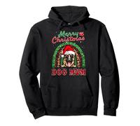German Shepherd Christmas Santa Dog Mom Boho Rainbow Xmas Sweat à Capuche