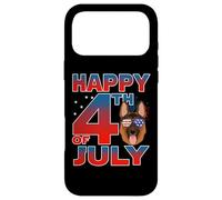 German Shepherd Dog American Flag Glasses Happy 4th of July Coque pour iPhone 17 Pro Max