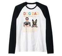 German Shepherd Dog Dad Definition Funny Fathers Day Manche Raglan