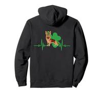 German Shepherd Dog Heartbeat Leprechaun Hat St Patricks Day Sweat à Capuche
