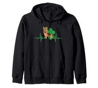 German Shepherd Dog Heartbeat Leprechaun Hat St Patricks Day Sweat à Capuche