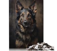 German Shepherd Dog Puzzle 1000 Pièces Educa Jouet en Bois Cadeau Unique Décoration Intérieure Jeu Éducatif Challenge Toy Adultes & Enfants des 14 Ans 1000pcs (75x50cm)