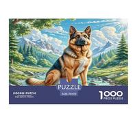 German Shepherd Dog Puzzle 1000 Pièces Educa Jouet en Bois Divertissement Créatif De l'art De La Décoration Jeu Éducatif Challenge Toy Adultes Et Enfants À Partir De 14 Ans 70x50cm/1000pcs