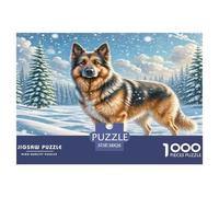 German Shepherd Dog Puzzles 1000 Pièces Cadeau Unique Jeu Éducatif Challenge Toy À De Qualité Supérieure Peinture Art pour Adultes Et Enfants À Partir De 14 Ans 38x26cm/1000pcs