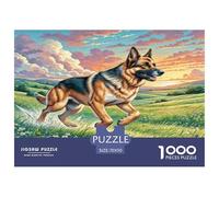 German Shepherd Dog Puzzles 1000 Pièces Cadeau Unique Jeu Éducatif Défi Jouet À De Qualité Supérieure Peinture Art pour Adultes Et Enfants 70x50cm/1000pcs