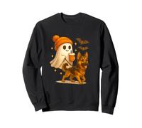 German Shepherd Halloween Ghost Walking German Shepherd Dog Sweatshirt