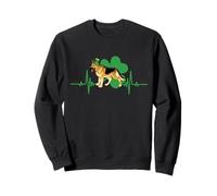 German Shepherd Leprechaun Hat Dog Heartbeat St Patricks Day Sweatshirt