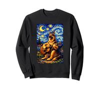 German Shepherd Playing Guitar Whimsical Art Music Camping Sweatshirt