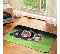 German Shepherd Puppy Pets Lawn Bokeh Dogs,Waterproof Pet Feeding Mat,PU Leather Placemats for Cat Dog Water Bowl,Food Mats,30x45cm