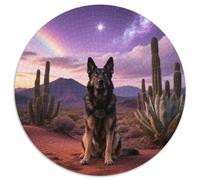 German Shepherd, Puzzle Inspirant Circulaire 1000 Pièces Avecchien de Compagnie, Destiné À Ceux en Quête De Beauté Et De Calme 1000pcs (67.5x67.5cm)