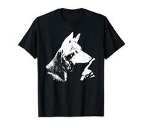 German Shepherd Shush Dog Silencing Owner Funny Tee T-Shirt